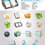 High resolution Blogger detailed icons